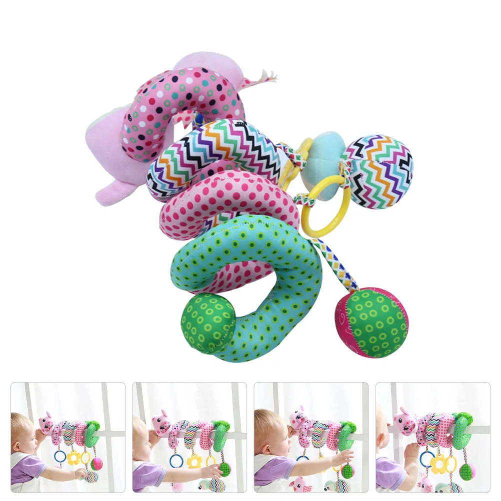 Berço de bezerro rosa pendurado para bebê recém-nascido lavável brinquedo interativo carrinho pingente cama decoração desenvolvimento da primeira infância