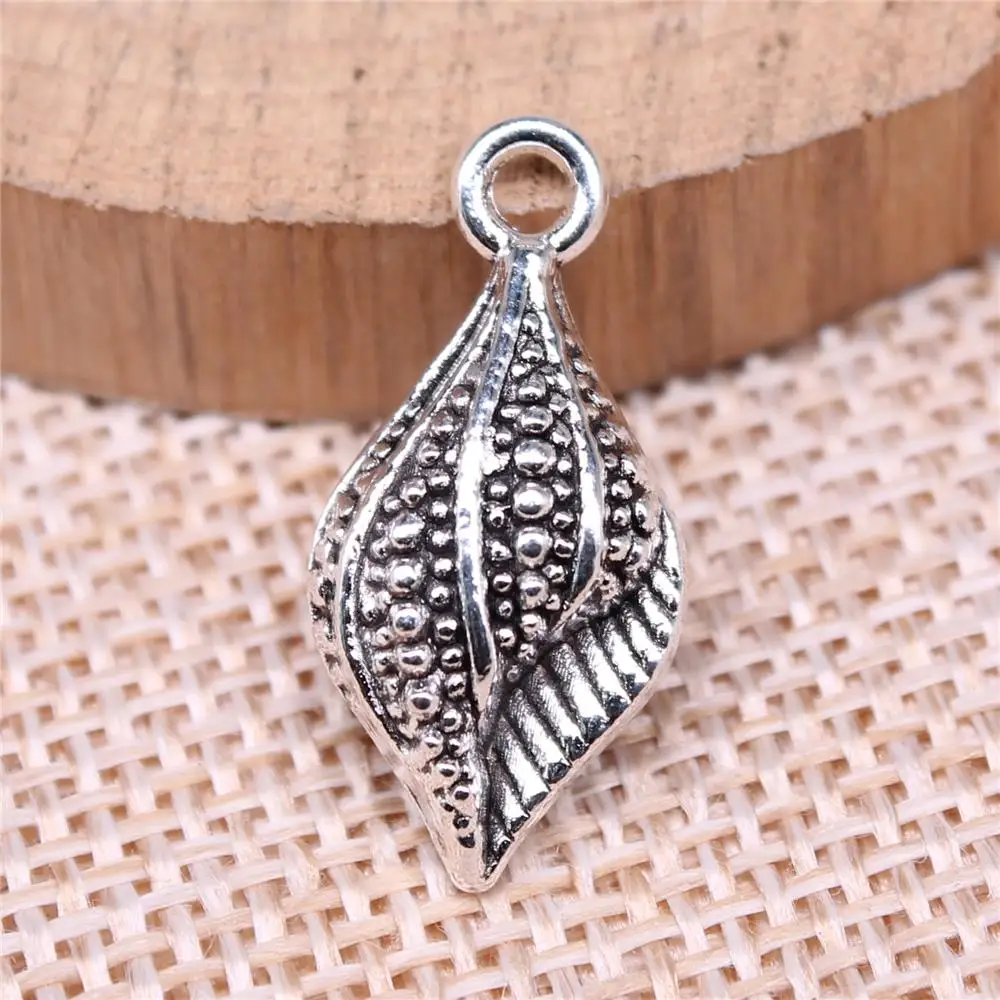 10pcs Charms 22x10mm Conch Charms For DIY Jewelry Making DIY Jewelry Findings Antique Silver Color Zinc Alloy Charms Pendant