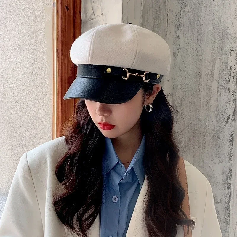 Female Retro Berets Caps Fashion Bonnets Hats Octagonal Newsboy Hats Head Elegant Accessories for Women