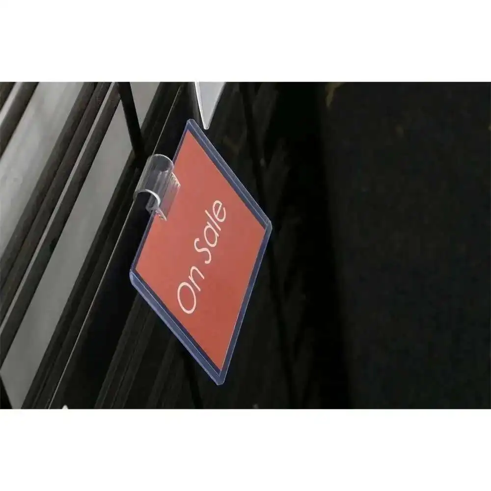 Pvc Supermarket Shelf Label Wire Edge Sign Holder Card Clamp Poster Hanger Supergrip Price Tag Info Ticket Snap | Loripos - Image 4