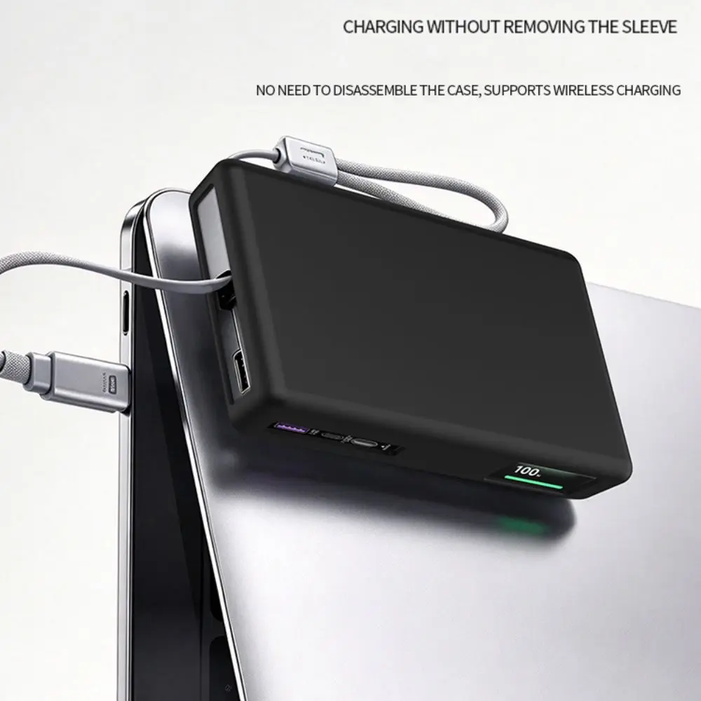 Silicone Portable Charger Protective Case Anti Drop Soft Carrying Organizer Bag Shockproof for UGREEN 45W 20000mAh PB792