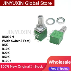 5PCS RK097N 8 pins With Switch B5K B10K B20K B50K B100K, 5 feet B1K B5K B10K B20K B50K B100K B500K B1M Potentiometer