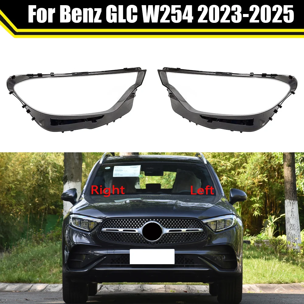 

Auto Headlamp Shell For Mercedes-Benz GLC W254 GLC200 GLC260 GLC300 2023 2024 2025 Car Headlight Cover Lampshade Lampcover Caps