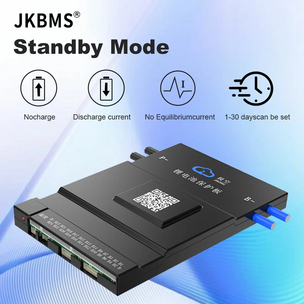 JKBMS B2A20S20P 2A equilibrio corriente BMS 8S 20S 200A BT 36V 48V 60V Li-Ion LTO 18650 batería Lifepo4 almacenamiento Bluetooth Bms