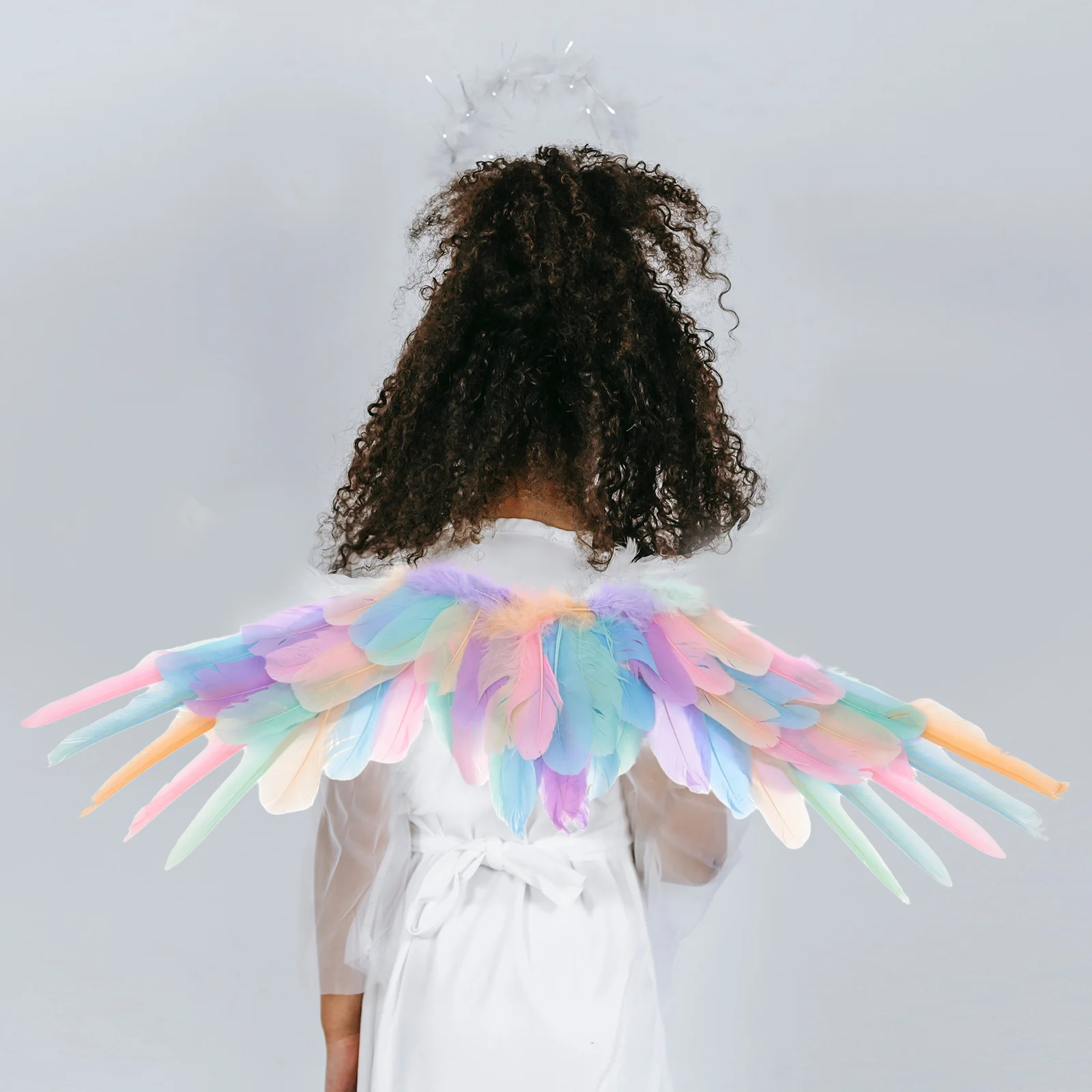 الملاك الجناح الدعامة كبيرة هالوين تأثيري زي حفلة ملحق النساء الفتيات التصوير مرحلة الأداء لعب الأدوار الجناح #6