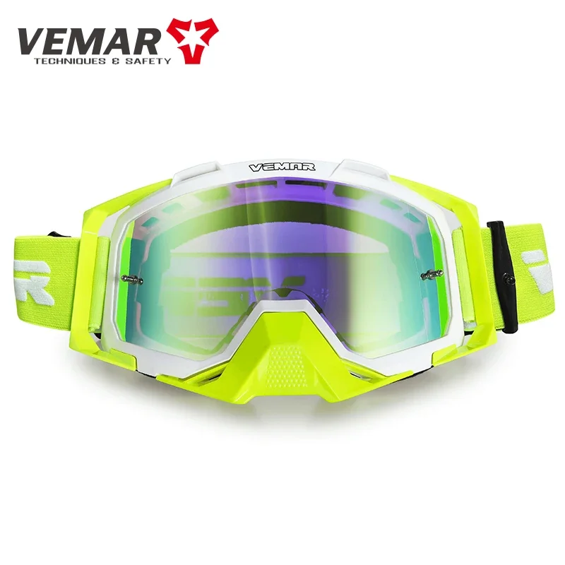 

Men VEMAR Lightweight MX Goggles, Unisex Design Comfortable Fit Motocross Sunglasses, for Motorcycle Dirt Bike Riding