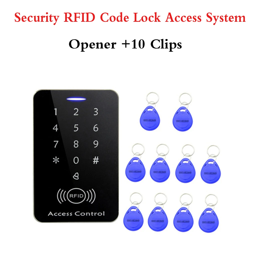 

Home Office Sensitive Security RFID Code Lock Access System Access Control Door Opener +10 Clips Set