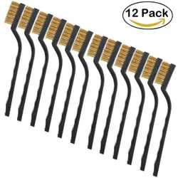 6/12PCS 7inch Steel Brass Wire Brush Paint Rust Remover for Industrial Devices/Inner Polishing Cleaning Brush