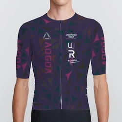 Aogda Men's Lightweight Short Sleeve Cycling Jersey,Pro aero Fit Road Bike Jersey,Quick Dry and Breathable Bicycle Clothing
