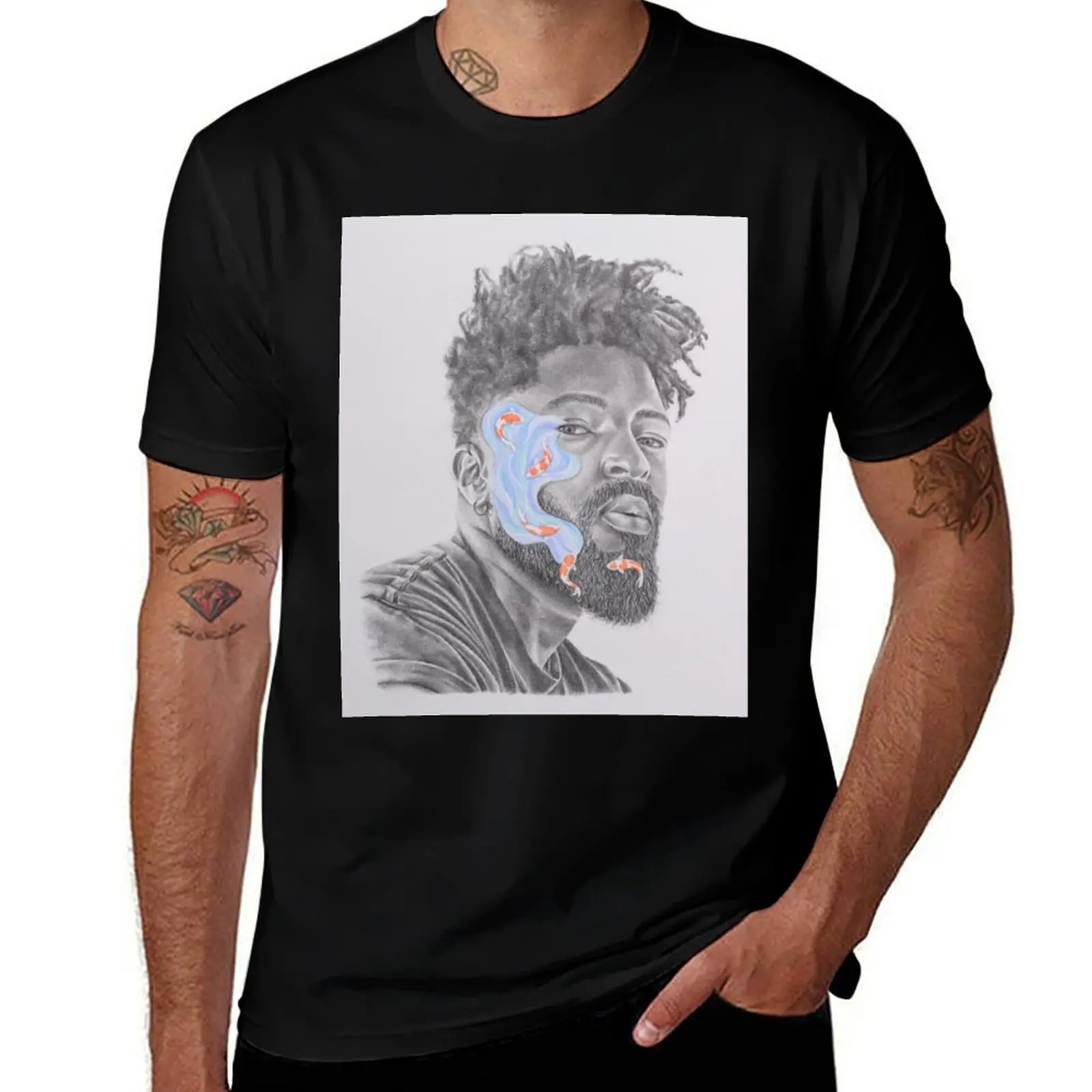 Major Work - Crying Koi Fish T-Shirt Plus Size Lightweight Top T-Shirt