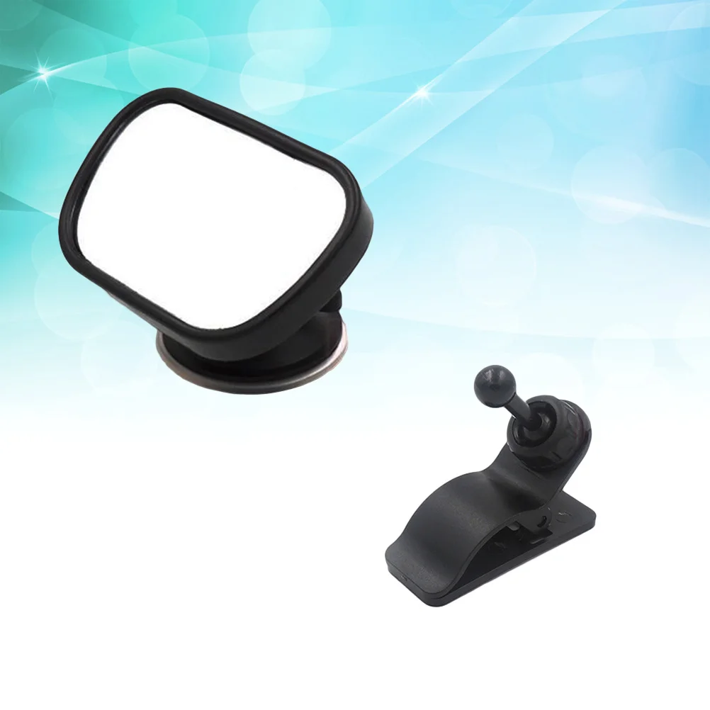 

360 Adjustable Blind Spot Mirror Silver Black Multifunction Car Side Rearview Safe Drive Parking Auxiliary Baby Rear Seat