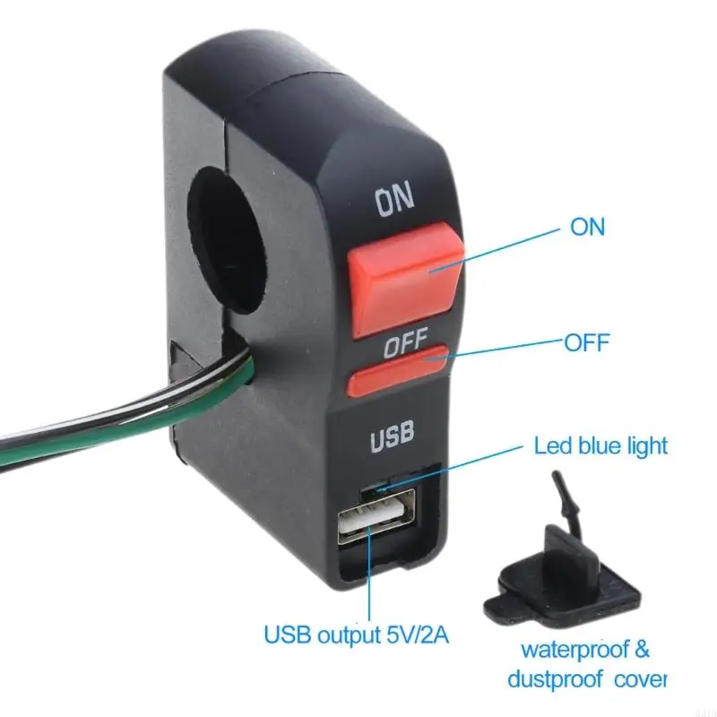 G2TA 12V Interruttore accensione per Pulsante faro impermeabile antipolvere On Off