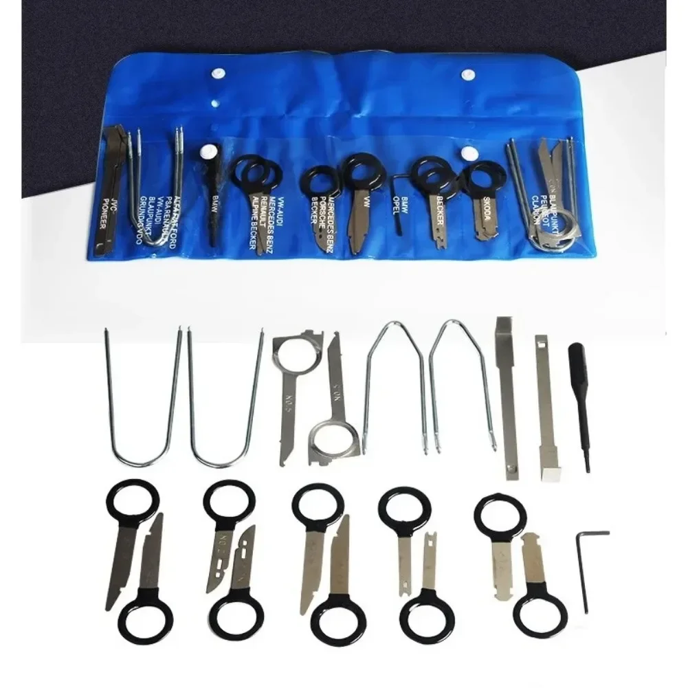 

20pcs Car Radio Removal Tool Set Auto Stereo Installation Kits DVD Extractor Key for BMW Audi Volkswagen Benz Skoda