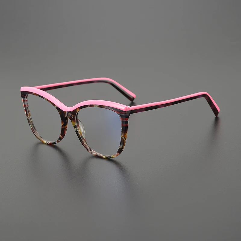 Acetate Retro glasses frame Men's and women's fashion optical glasses color matching Luxury brand makes prescription glasses