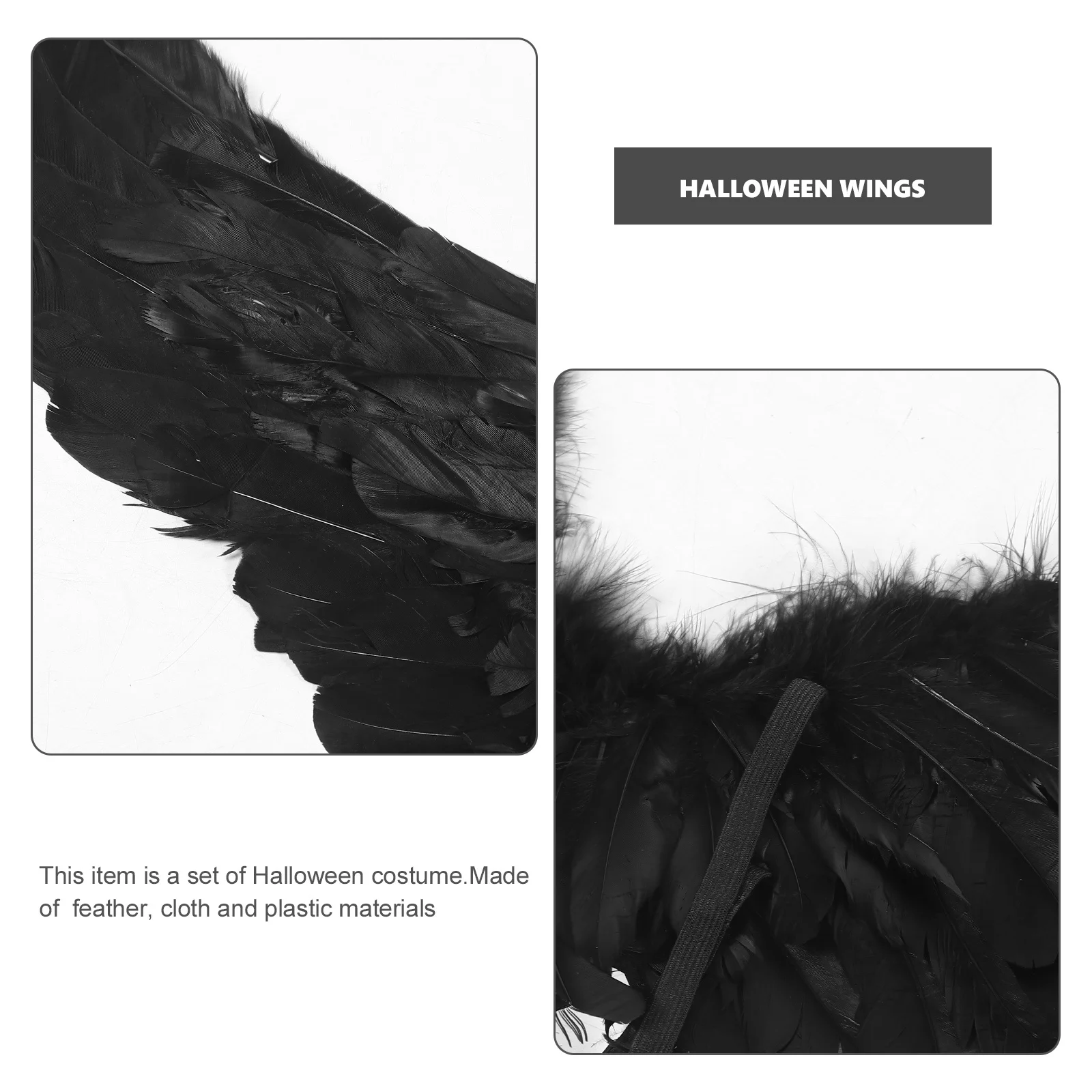 

1Set Halloween Wings Black Devil Decoration for Fancy Ball Masquerade Stage Performance Costume Party