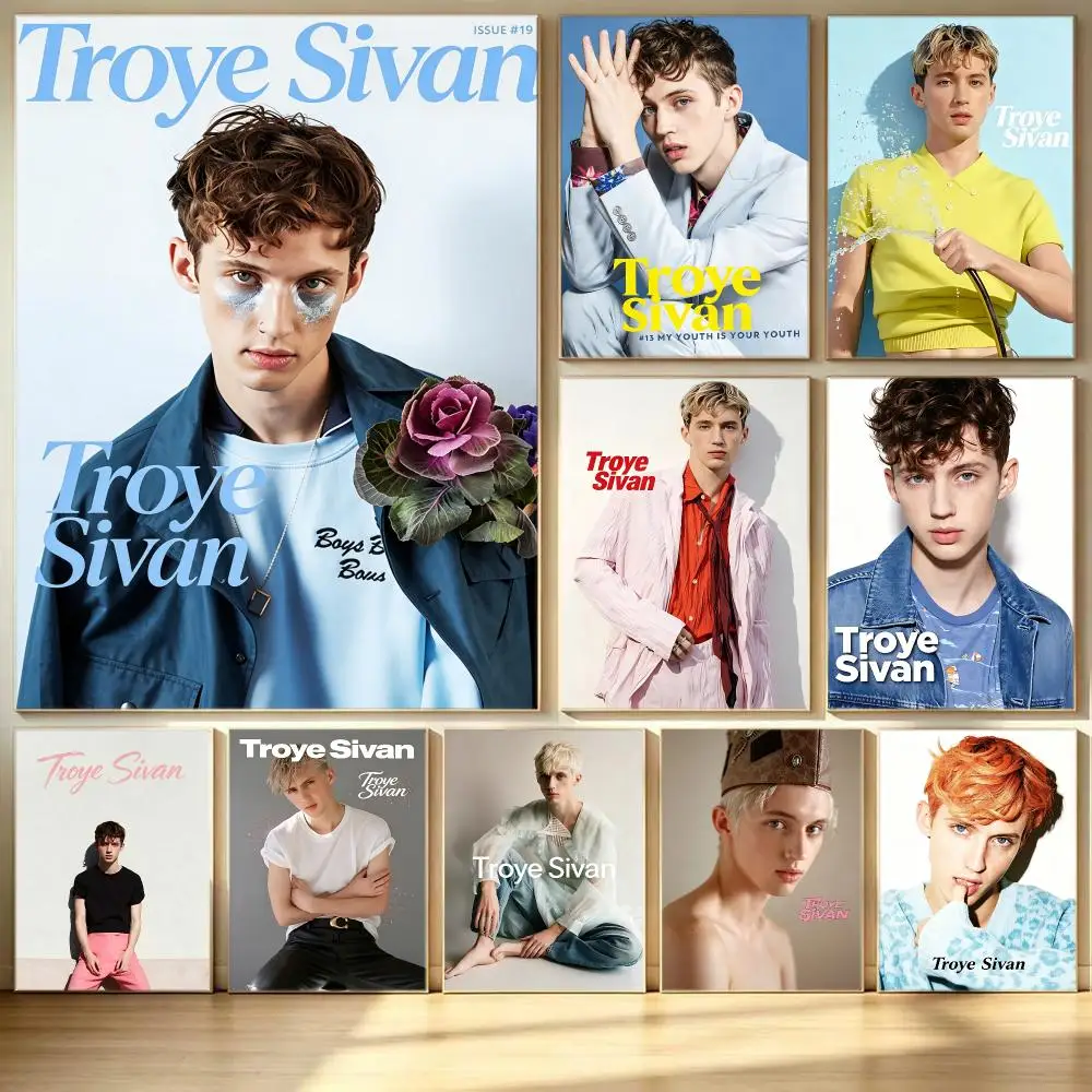 music Troye Sivan Poster Poster HD  Printing Soothing and Cream Style Home Decor for the Living Room cafes Gift Giving