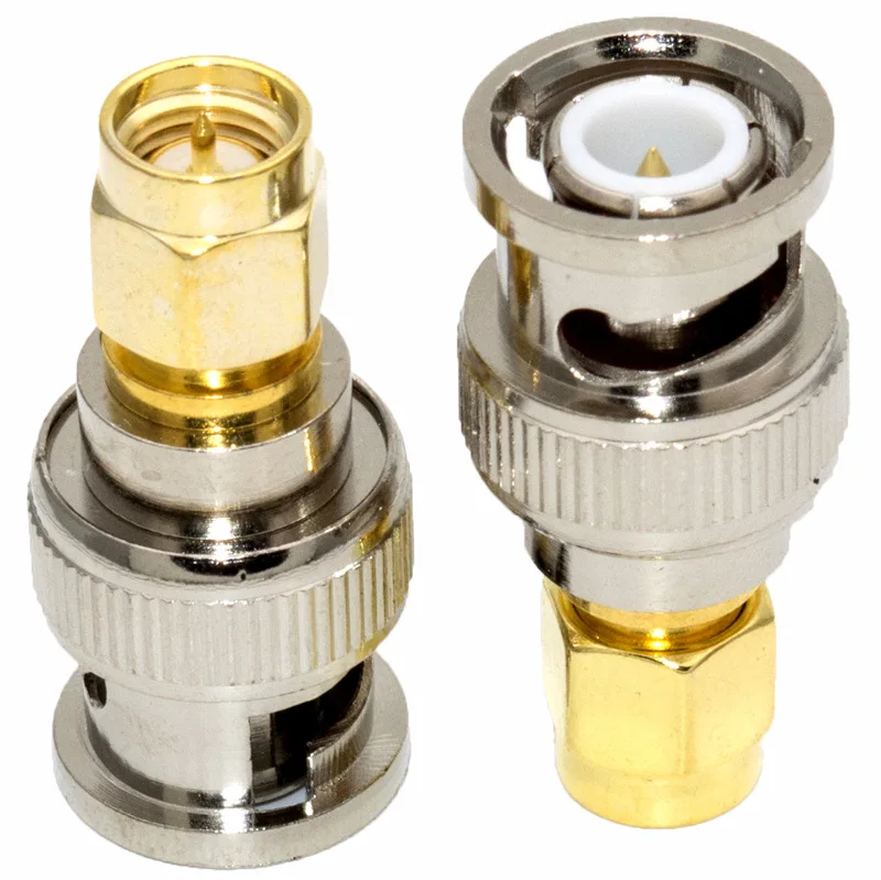 1pc sma männlich zu bnc männlich rf adapter SMA-J/BNC-J walkie-talkie antenne anschluss messing gerade – Detail 5