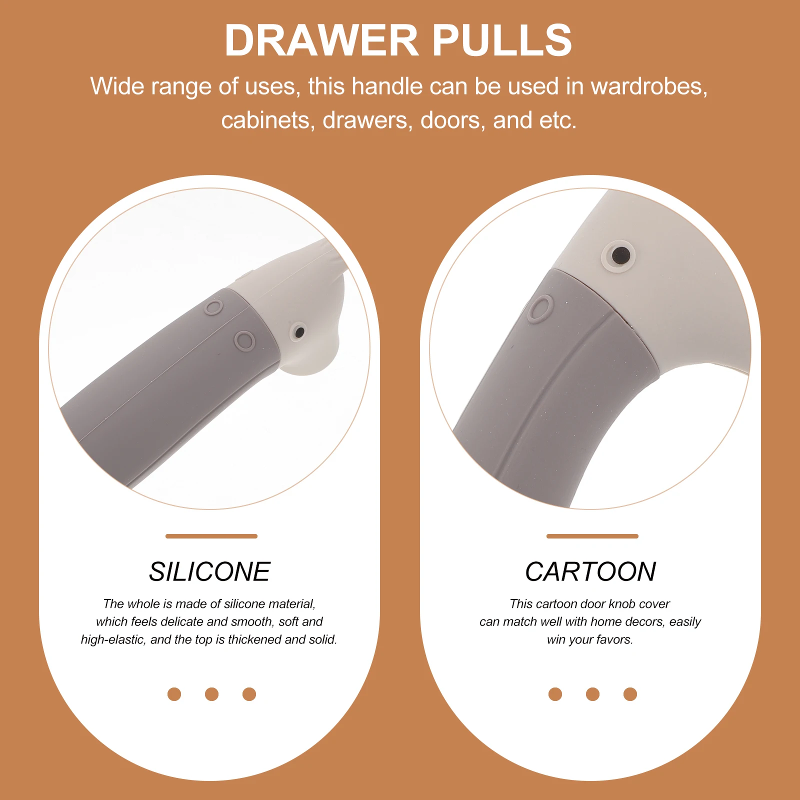 

Cartoon Door Handle Cover Silicone Baby Proofing Protective Case Soft Anti-Collision Door Handle Protector for Kids Safety