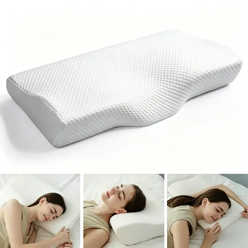 Memory Foam Bed Orthopedic Pillow Neck Protection Slow Rebound Memory Pillow Butterfly Shaped Health Cervical Neck