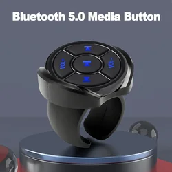 Wireless Bluetooth 5.0 Remote Controller Media Button Car Motorcycle Bike Steering Wheel Music Play for IOS Android Phone Tablet