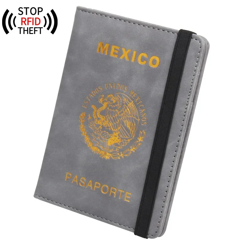 Customize Names Passport Cover Travel Wallet Mexico Passport Travel Organizer Elastic Band Personalized Passport Holder Mexican