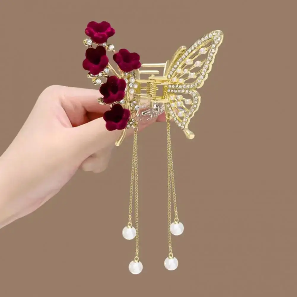 

Safe Hair Clip Faux Pearl Hair Claw for Women Girls Elegant Hair Clip for Home Outdoor Hairstyles Decorative Accessory with Long