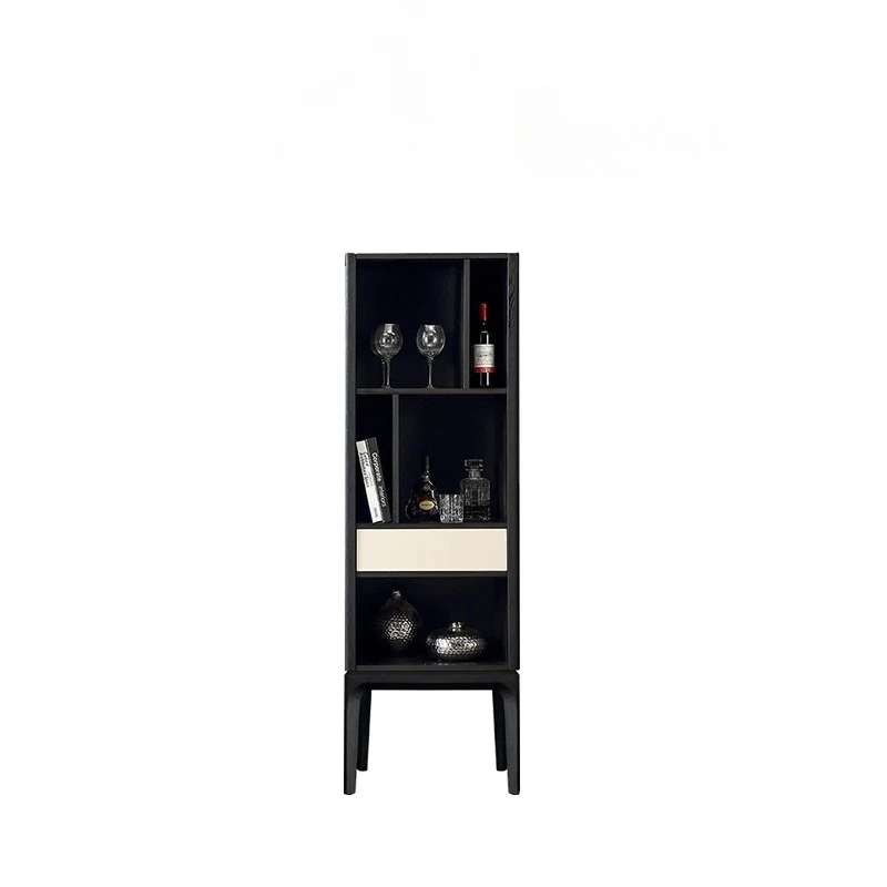 

Modern Minimalist Living Room Entrance Cabinet Minimalist New Chinese Style Solid Wood Restaurant Curio Cabinet