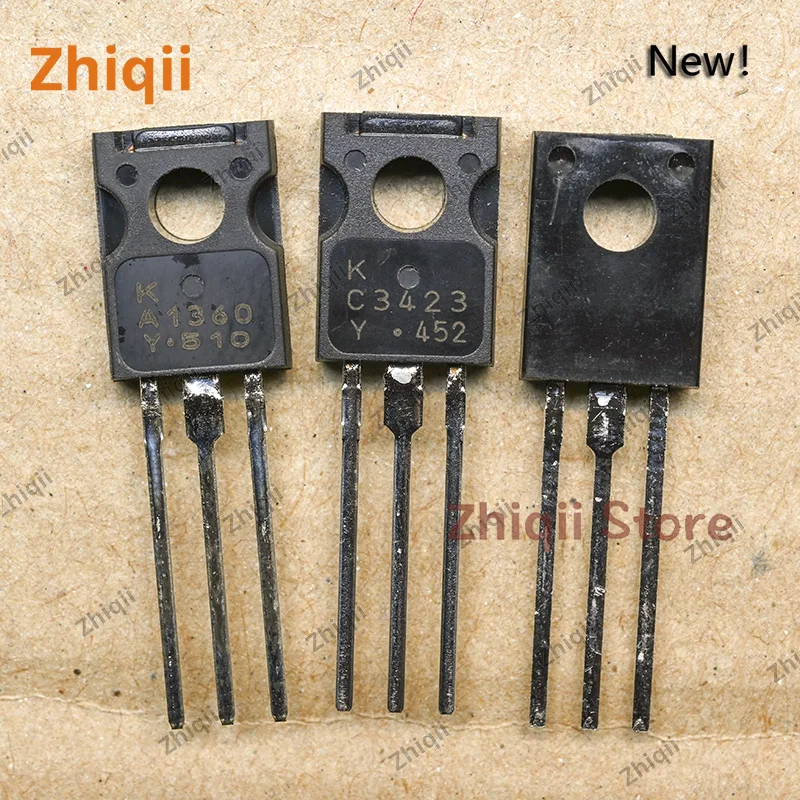 5pair-20pair KEC A1360Y C3423Y Original new KTA1360-Y KTC3423-Y Laser word Copper feet TO-126F Transistor 2SA1360 2SC3423 Triode