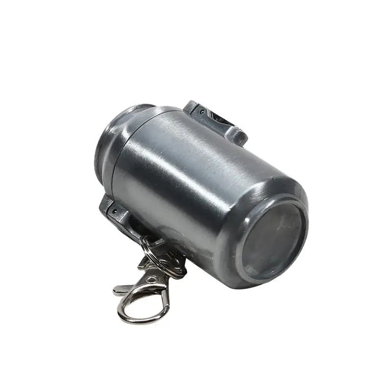 منفضة سجائر صغيرة محمولة مع غطاء لصندوق تخزين معدني للسفر في الهواء الطلق مع ملحقات السجائر المفاتيح