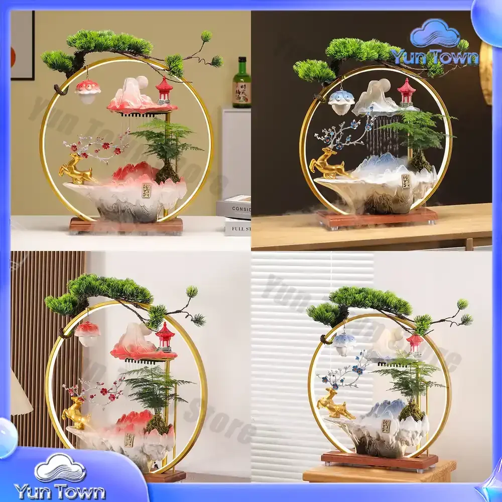 Flowing water lucky ornament circulating water living room office checkout page desktop ornament housewarming new home