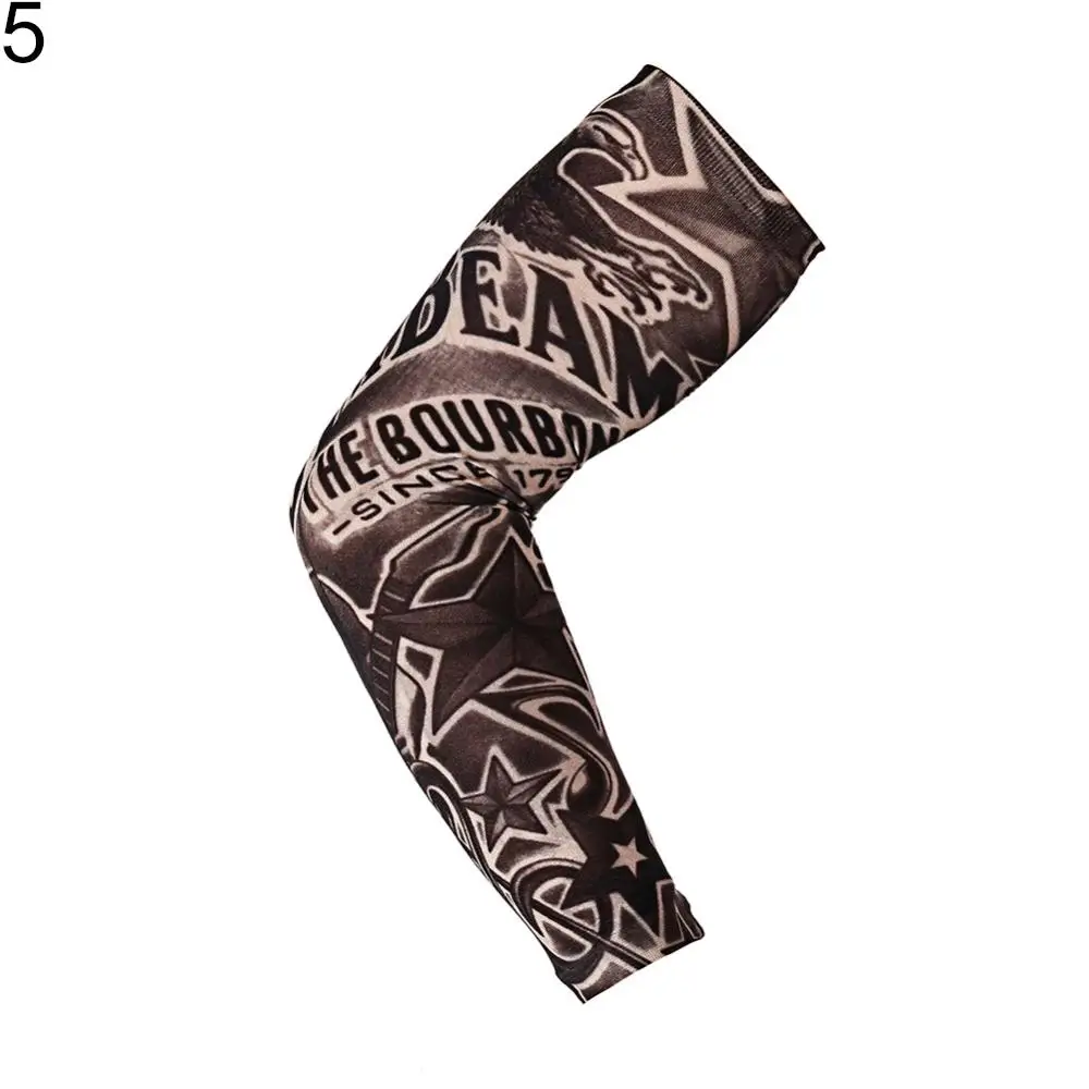 1Pc Outdoor Anti-sunlight Sport Tattoo Arm Sleeves Anti-UV Breathable Comfortable Tattoo Patterns Cycling Hiking Protect Cover