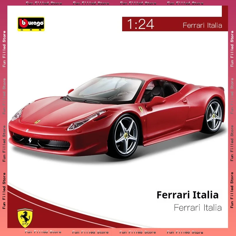 1:24 Farad 458 488 Alloy Car Model Decoration Metal Car Model Toy Gift Collection Decoration Manufacturer Wholesale Festival Gif