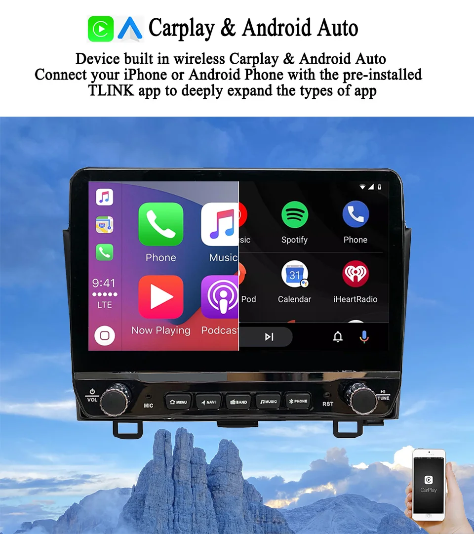 أندرويد 14 8G + 128G Carplay راديو السيارة لهوندا CR-V CRV 2006-2012 سيارة فيديو الموسيقى مشغل وسائط متعددة مسجل شرائط لتحديد المواقع والملاحة