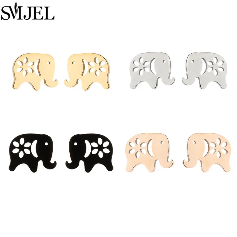 Vintage süße Elefanten-Ohrstecker für Damen, kleine Tier-Ohrringe aus Edelstahl, Modeschmuck, Party-Geschenk für Mädchen