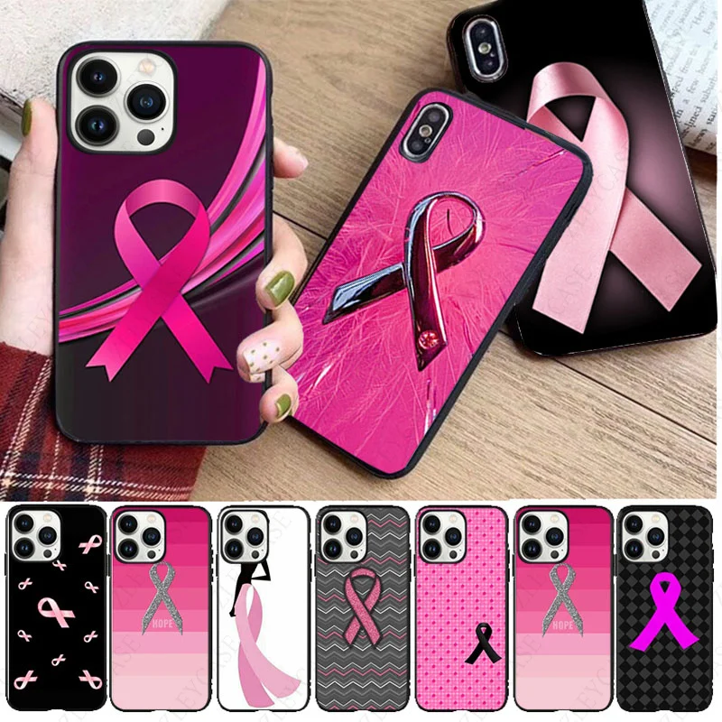 funda Girly Breast Cancer pink Ribbon Phone Cover For iphone 16pro 15pro 14pro 11pro 12pro 13pro max 16plus 7 SE XR 12mini Cases