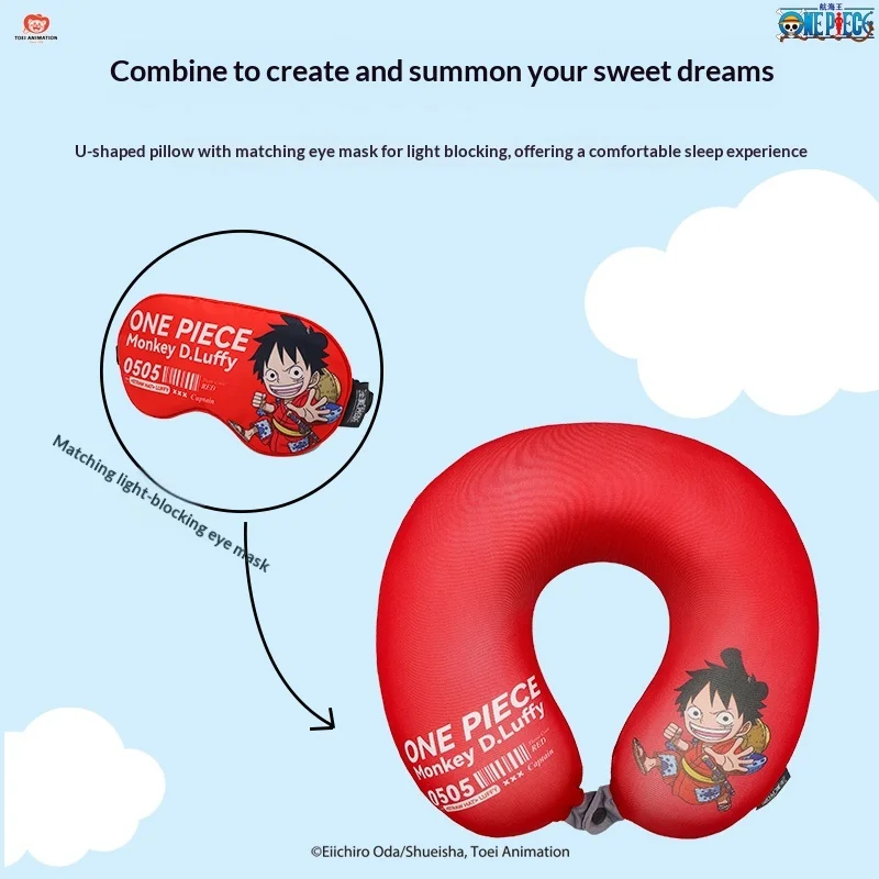

Подушка для путешествий ONE PIECE Monkey D. Luffy с эффектом памяти, U-образная, лицензионная, официальная, для сна и поддержки шеи, для фанатов