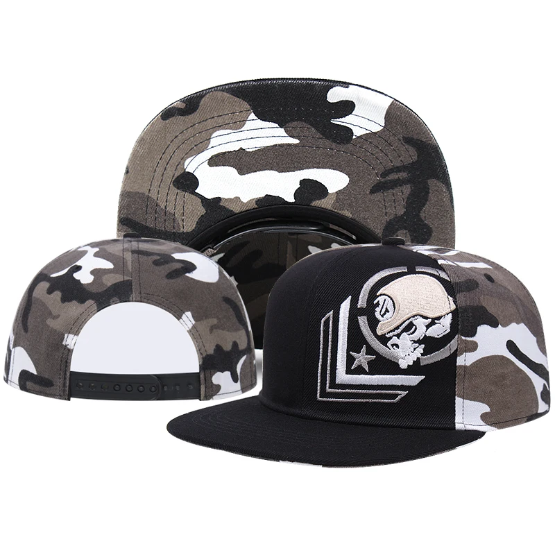 2023 New Fashion HIp Hop Snapback Hats For Men Fashion Skull Embroidery Baseball Cap Men Cotton Adjustable Golf Trucker Hat