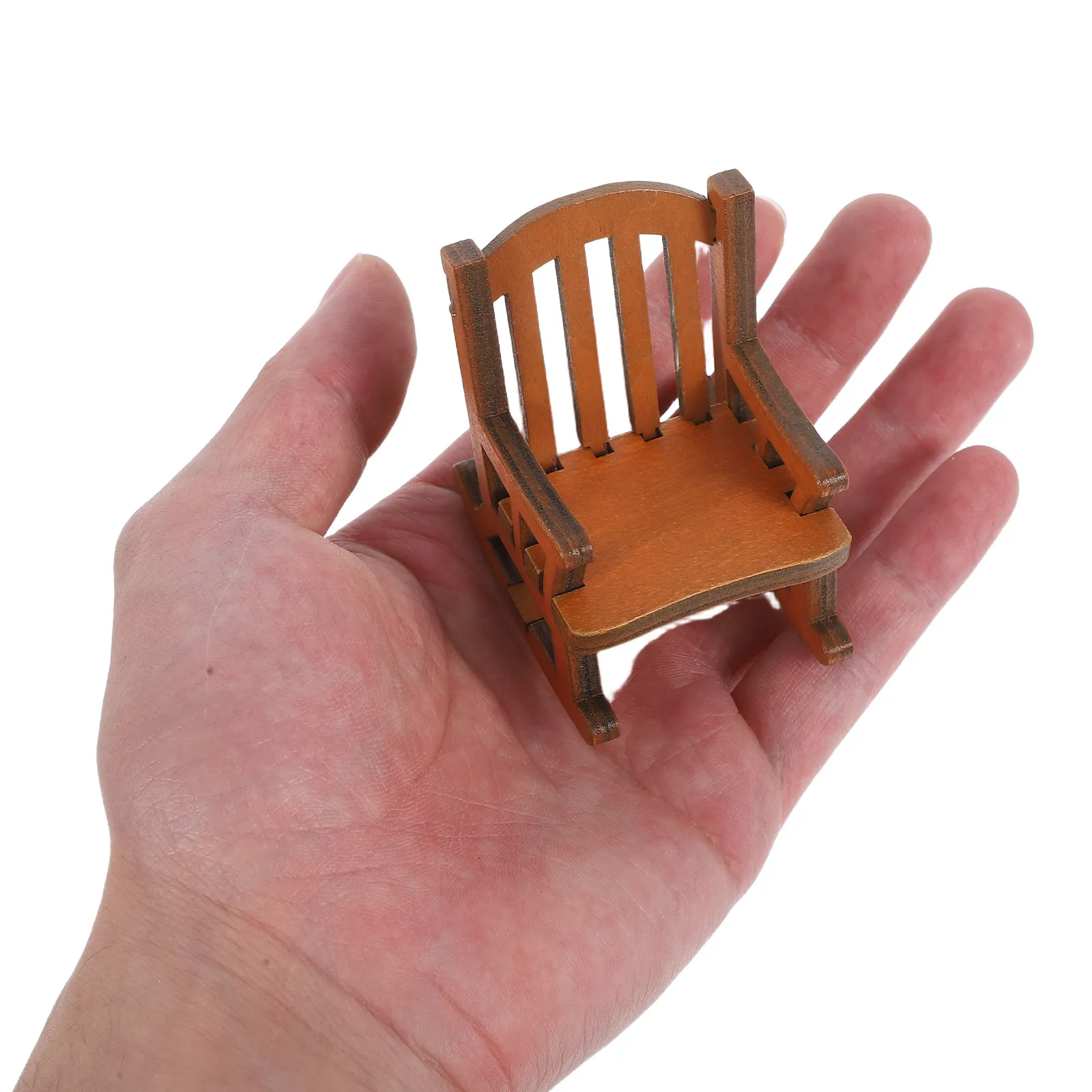 Vintage Mini Wooden Rocking Chair for Dolls
