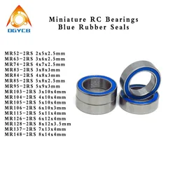 10pcs 8x12x3.5mm MR128 2RS ABEC3 Blue Rubber Seals Bearing Model Bearings L1280DDU 8*12*3.5 Mini Miniature RC Bearing