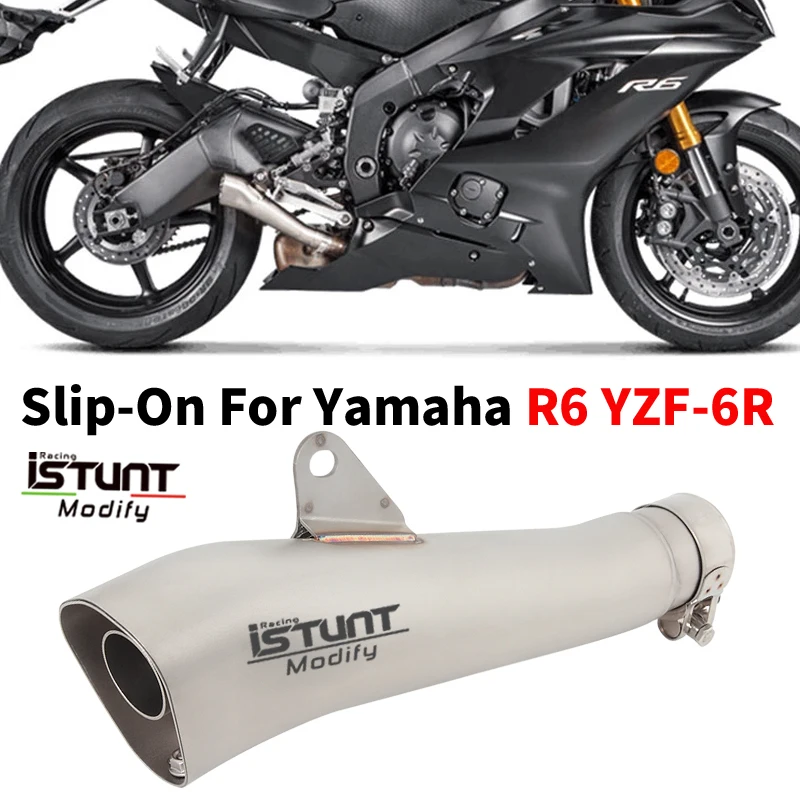 

Slip On For Yamaha R6 YZF-R6 YZF R6 Motorcycle Exhaust System Espace Moto Modified Muffler Middle Link Pipe Removable DB Killer