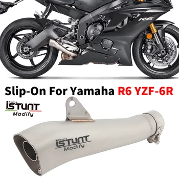 Slip on Motorcycle Exhaust System For Yamaha R6 YZF-R6 YZF R6 Moto Moto Modified Muffler Middle Link Pipe Removable DB Killer