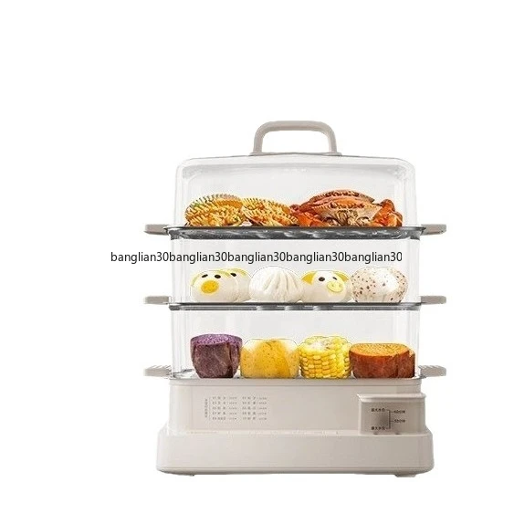 

Multifunctional Steam Cooker Transparent Window Stainless Steel Steam Sheet Electric Steamer