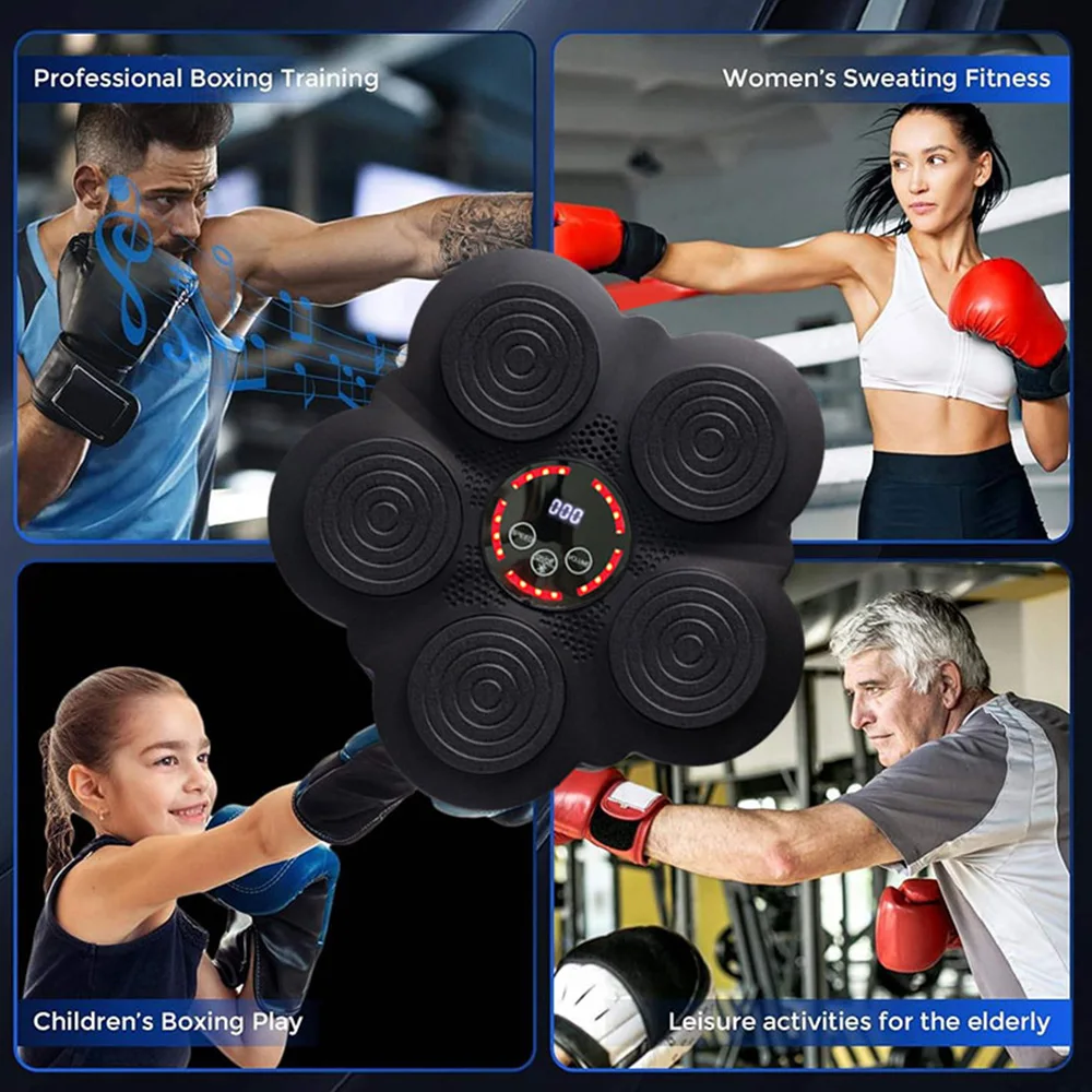 New Smart Music Boxing Machine Adult/Children Sports Fitness Boxing Trainer Home Exercise Response Training Boxing Wall Target