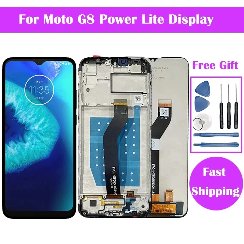 6.5'' For Motorola Moto G8 Power Lite LCD XT2055-2 Display Ttouch Screen Digitizer For Moto G8 Power Lite lcd with frame