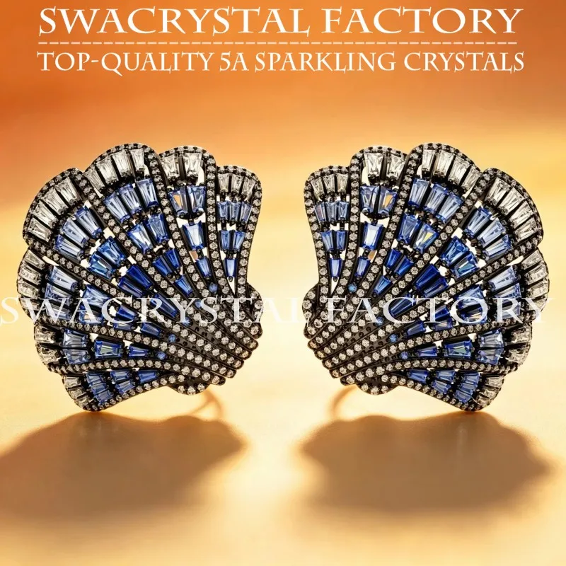 Assorted Shell Starfish Conch CZ Earrings Women Luxury Multicolor Crystal Pearl Dangle Earrings For Wedding Banquet Daily Wear