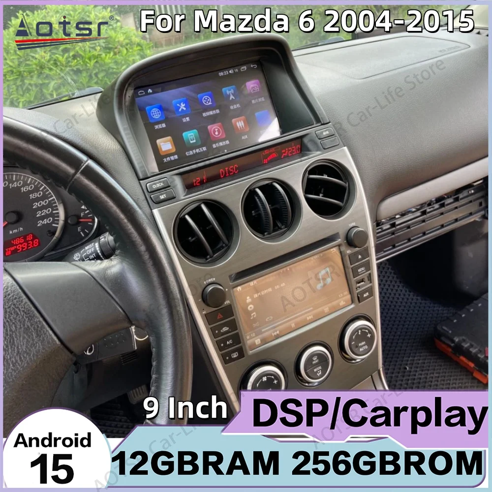 For Mazda 6 2004~2015 Car Radio With Android  Sensitive and intelligent GPS Navigation Audio Stereo Receiver Head Unit Carplay