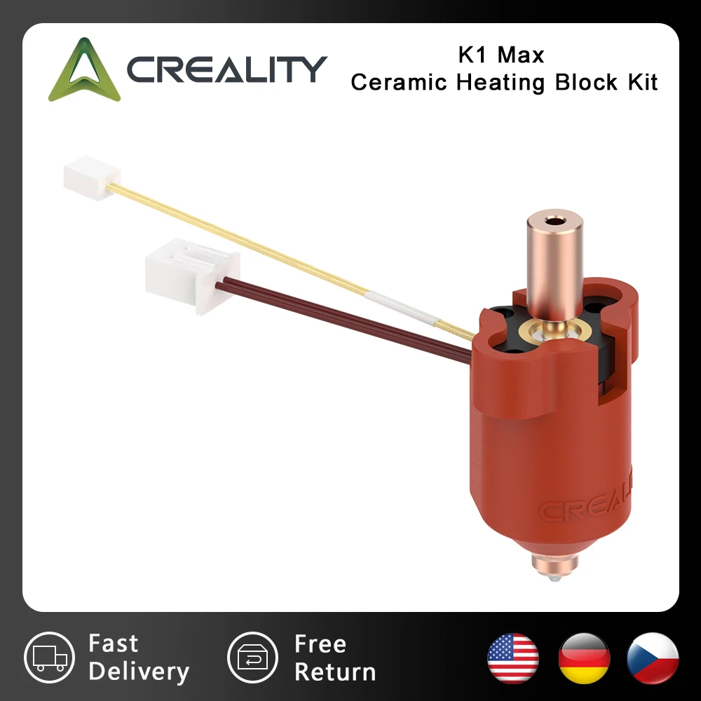 Creality K1 Max Ceramic Heating Block Kit 60W Heating Power Great Thermal Conductivity Smooth Filament Feeding for K1 / K1 Max