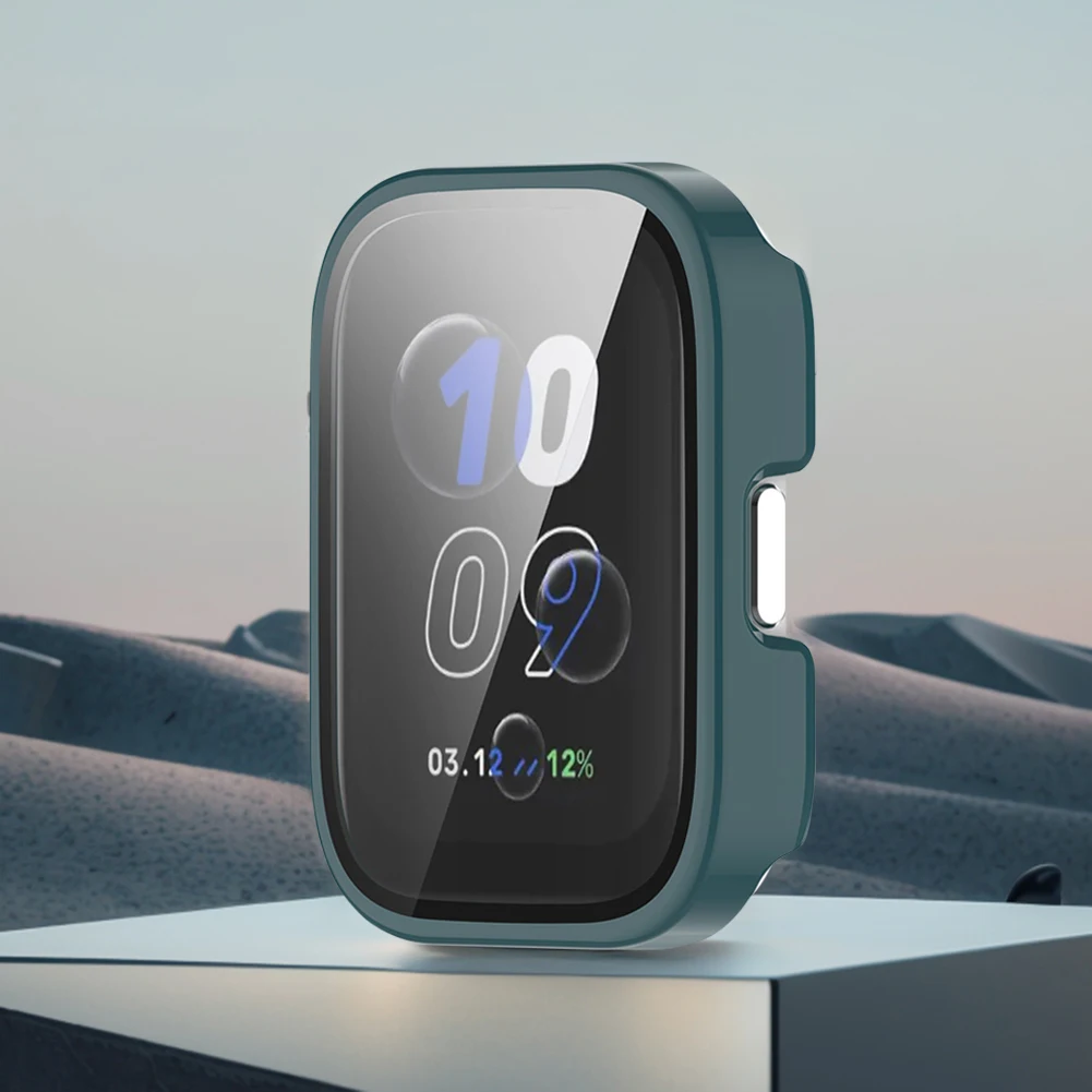 Protetor de tela de vidro anti-risco, estojo rígido para PC, filme de vidro temperado para Amazfit Bip 5, acessórios Unity