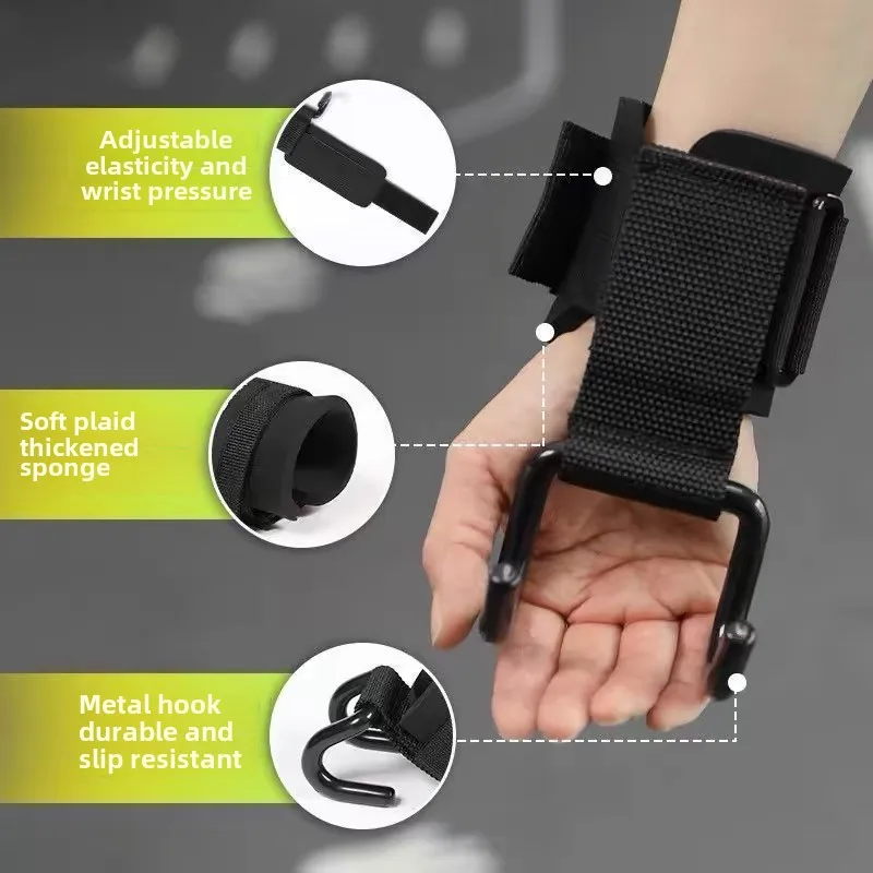 Power  Hook Lifting Hook Wrist Guard Non-slip Hard Pull Hook Pull Up Hand Guard Hard Pull Grip Wrist Guard Pull Power Belt