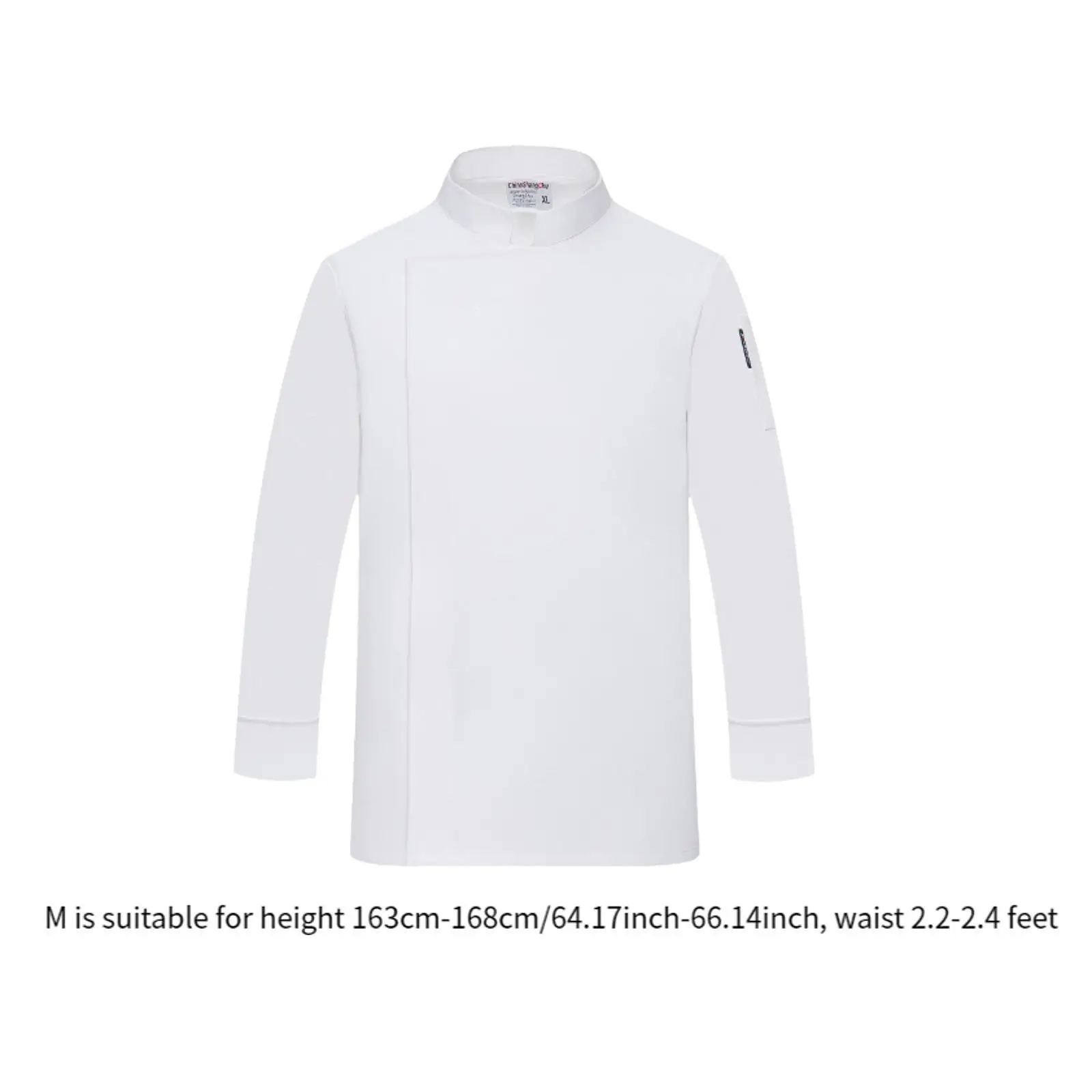 Chef Jacket Lightweight Long Sleeve Snap Button Men Women Catering Shirt Chef Coat for Bakery Catering Cafe Hotel Food Service